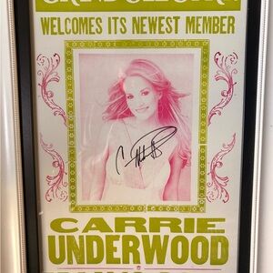 Carrie Underwood Grand Ole Opry Autographed Poster May 10 2008 JSA Certified